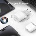Chargeur Rapide 2 Packs 25W Chargeur Rapide pour iPhone avec 2 Câbles de 2 Mètres Compatible avec iPhone 14/14 Pro/13/13 Pro/12/12 Pro/SE/11/11 Pro/XS Max/X/XR/8/7 Plus AirPods iPad, USB C Prise Secteur