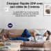 Chargeur Rapide 2 Packs 25W Chargeur Rapide pour iPhone avec 2 Câbles de 2 Mètres Compatible avec iPhone 14/14 Pro/13/13 Pro/12/12 Pro/SE/11/11 Pro/XS Max/X/XR/8/7 Plus AirPods iPad, USB C Prise Secteur